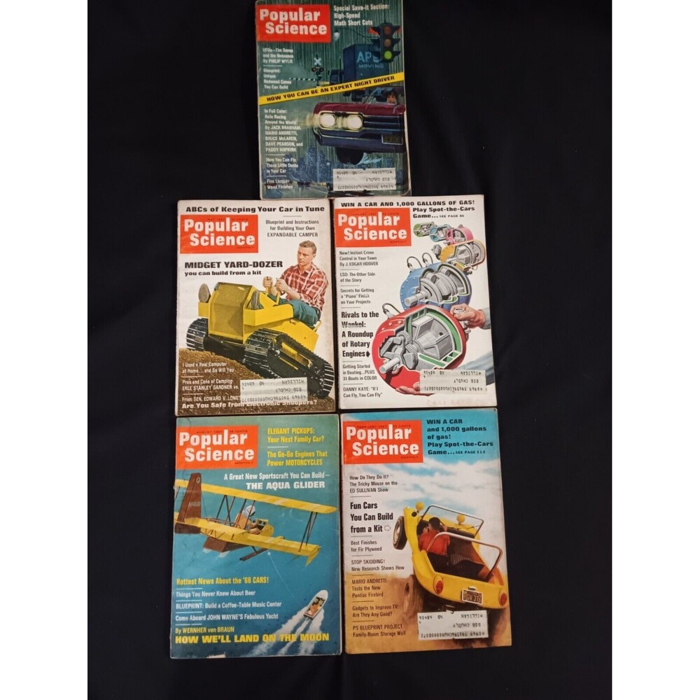 Vintage 1967 Popular Science Magazines Lot of 5